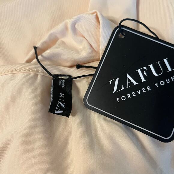 Zaful Forever Young Faux Wrap Midi Slip Dress in Cream Size 6 - Picture 7 of 9